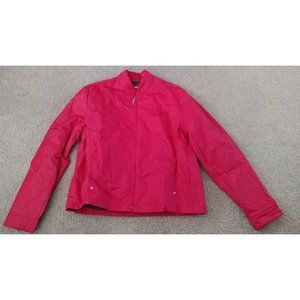 Michael Korda Men's Size L Maroon/Red Full Zip Mid-Weight Jacket Coat